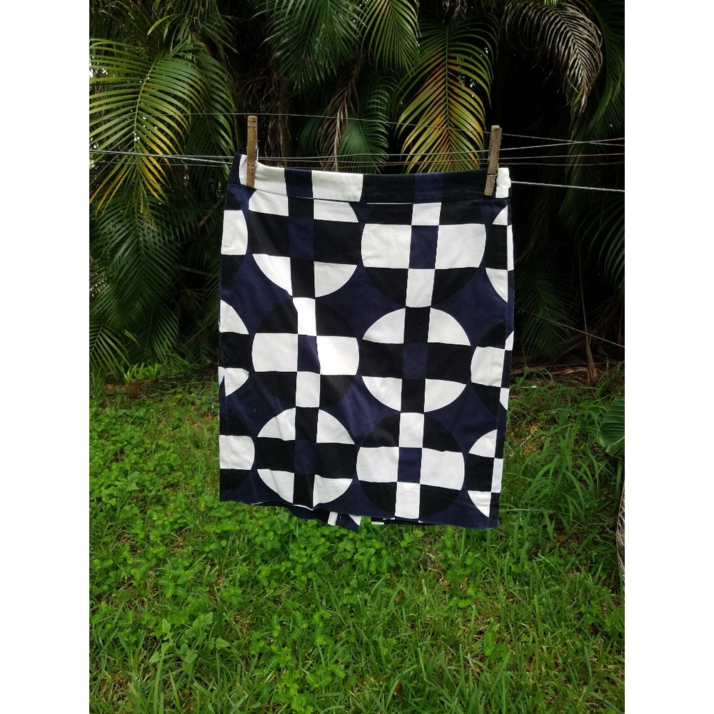 J. CREW Geometric Print Pencil Skirt - Size 2